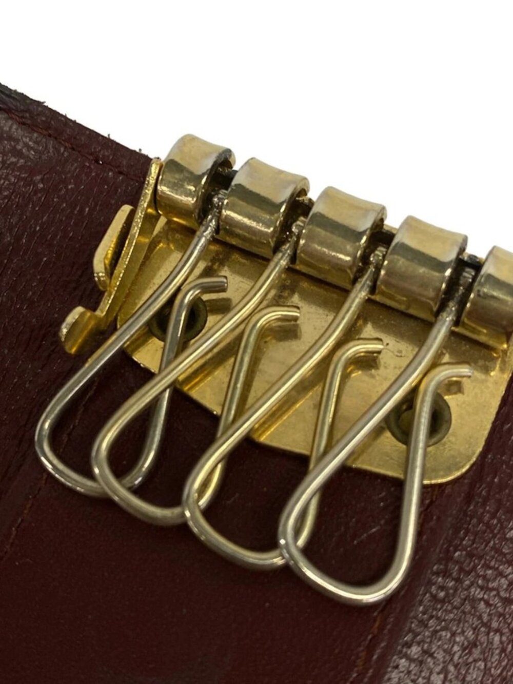 Cartier Must Line - Bordeaux Gold Leather Hardware Key Case - Picture 4 of 8